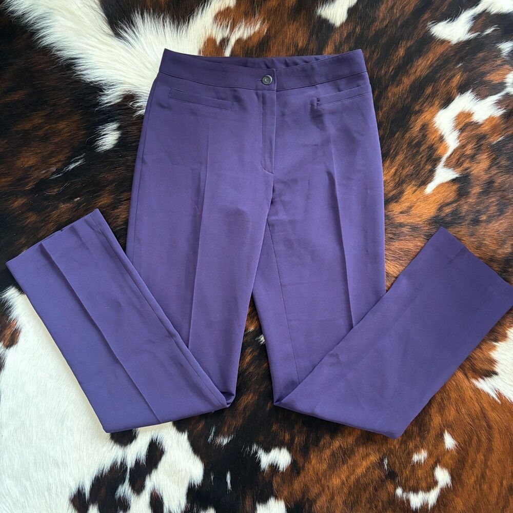 Vintage Purple Straight-Leg Trousers
